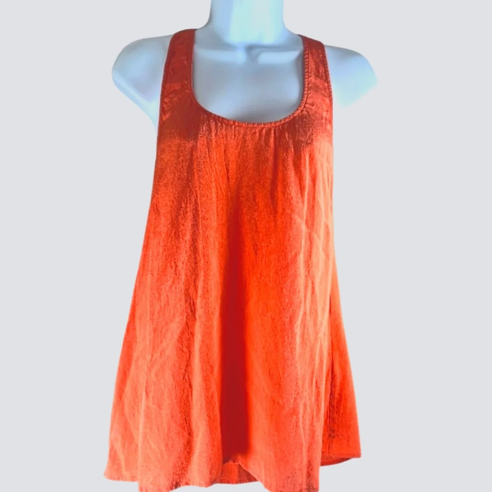 Joie orange racer back tank top blouse Womens Large